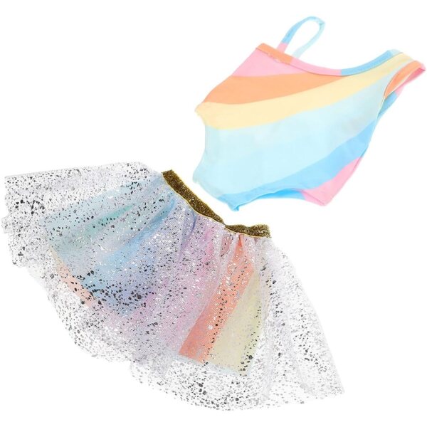 Robe Tutu per Bambole 45 cm, Gonna Balletto in Tulle Multicolore, Morbida e Resistente