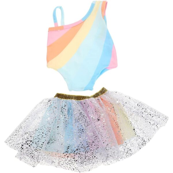Robe Tutu per Bambole 45 cm, Gonna Balletto in Tulle Multicolore, Morbida e Resistente