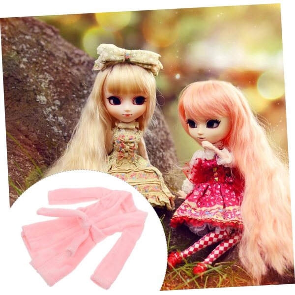 Peignoir Miniature in Peluche Morbida per Bambole, Lavabile e Compatibile Varie Taglie