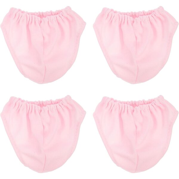 Set 4 Mini-Culotte Rosa per Bambole 45 cm in Tessuto Lavabile e Riutilizzabile