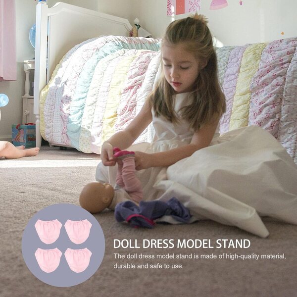 Set 4 Mini-Culotte Rosa per Bambole 45 cm in Tessuto Lavabile e Riutilizzabile