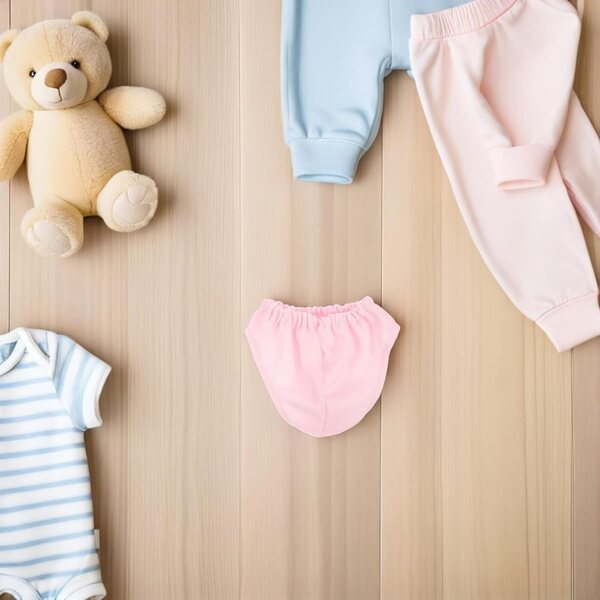 Set 4 Mini-Culotte Rosa per Bambole 45 cm in Tessuto Lavabile e Riutilizzabile