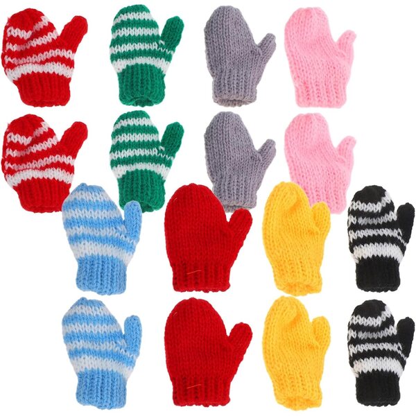 Mitaines Mini In magliaes per Bamboles Multicolori, Accessori Creativi per Bambini