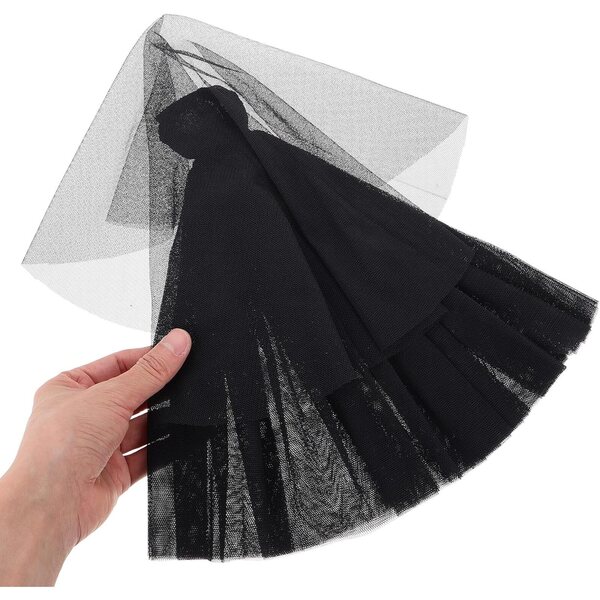 Robe da Sposa Nera per Bambola 30 cm con Velo Elegante per Matrimonio e Cosplay