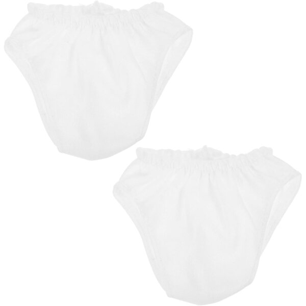 Set 2 Culottes in Tessuto per Bambole 18 Pollici - Sottovesti Miniature Bianche