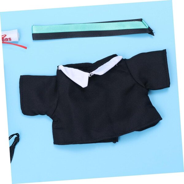Abschlusskostüm für 20 cm große grüne Puppen mit Kleid, Haube und komplettem Zubehör