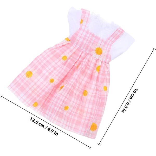 Ensemble-Kleidung für 30-cm-Puppe, widerstandsfähiges und wiederverwendbares rosa Kleid zum Spielen und Dekorieren