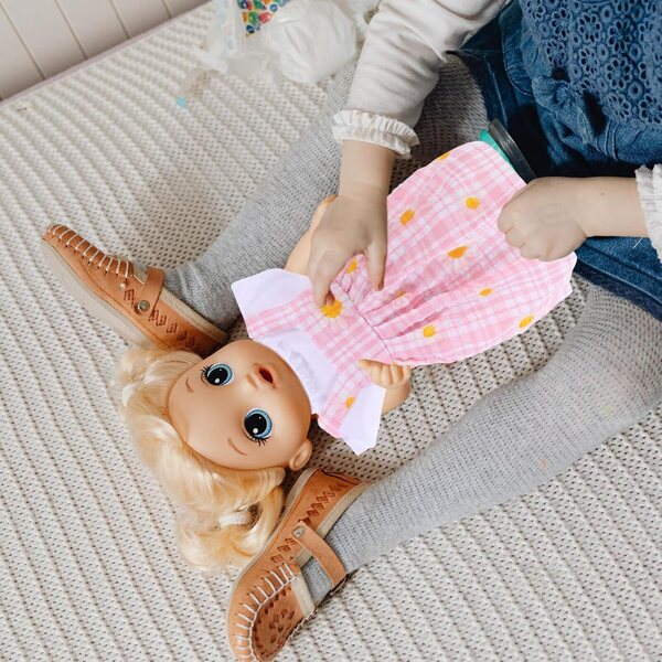 Ensemble-Kleidung für 30-cm-Puppe, widerstandsfähiges und wiederverwendbares rosa Kleid zum Spielen und Dekorieren