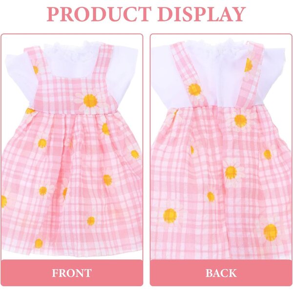 Ensemble-Kleidung für 30-cm-Puppe, widerstandsfähiges und wiederverwendbares rosa Kleid zum Spielen und Dekorieren