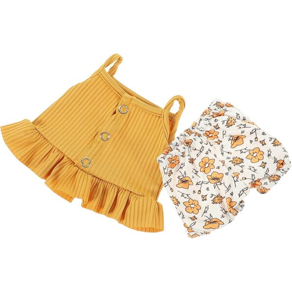 Bekleidungsset für 43-cm-Puppen aus weichem Stoff, komplett mit 2-teiligem Leibchen und Shorts