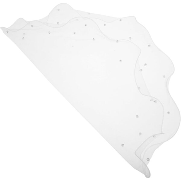 Hochzeits-Voile für Puppe 50 cm aus weichem Tüll mit eleganten Zierperlen