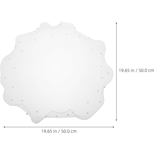 Voile da Sposa in Tulle con Perline per Bambola 6 Pollici, Diametro 50 cm