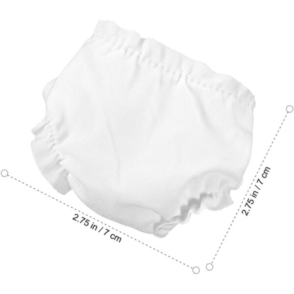Set 6 Culottes Bianche Regolabili per Bambole 25 cm - Lavabili e Riutilizzabili