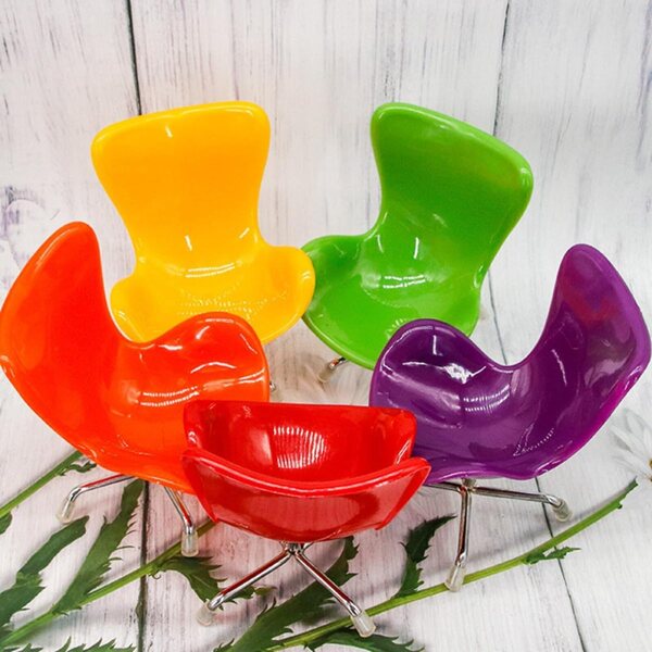 VICASKY Mini Sedia da Computer Verde in Plastica per Mobili in Miniatura Casa
