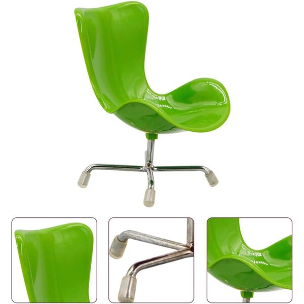 VICASKY Mini Sedia da Computer Verde in Plastica per Mobili in Miniatura Casa