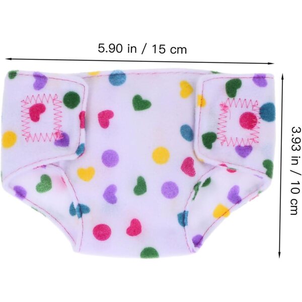 Culotte Pannolini in Tessuto Riutilizzabili per Bambole - 2 Pezzi Facili da Indossare
