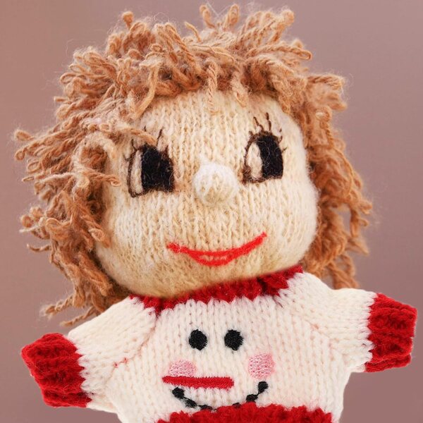 DECHOUS Mini Pull per Bambole in Peluche Soffice con Motivo Natalizio Rosso e Bianco