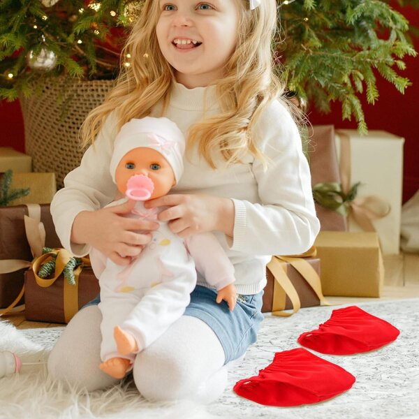 Set 4 Culottes Rosse per Bamboles 45-60 cm – Sottovesti in Tessuto di Qualità