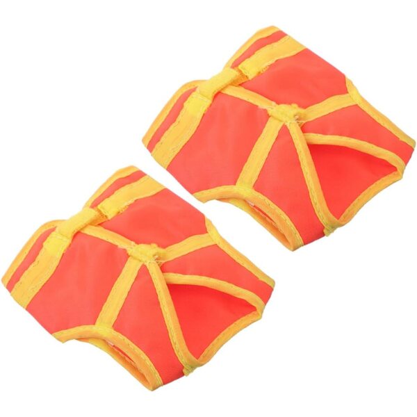 Set 2 Gilet da Cantiere per Mini-Pupazzi 30 cm in Tessuto Resistente Arancione