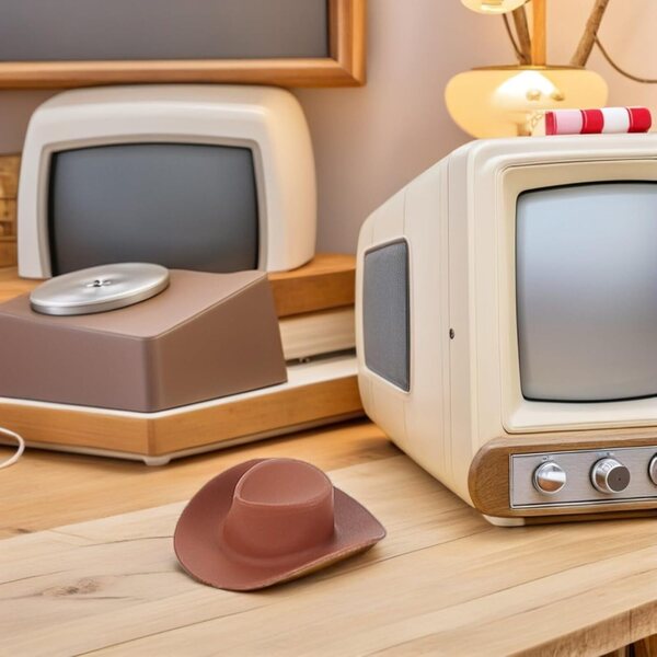 40 Mini Chapeaux Cowboy in Plastica Marroni per Bambole, Decorazioni e Hobby Creativi
