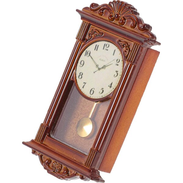 Mini Orologio a Pendolo Vintage per Casa delle Bambole, Decorazione Realistica Marrone