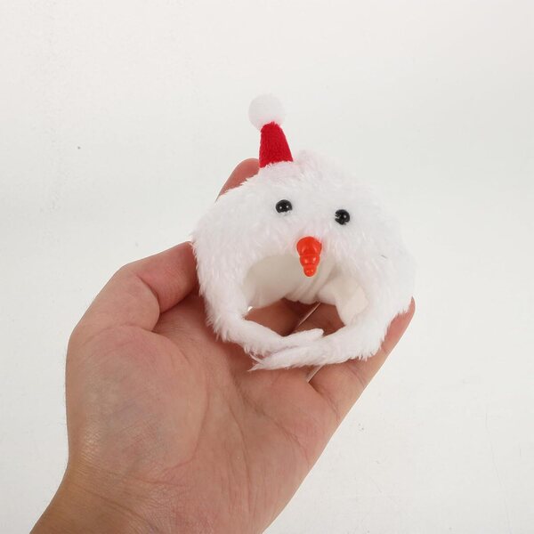 Costume da pupazzo di neve in miniatura per bambola Natal con cappello e sciarpa