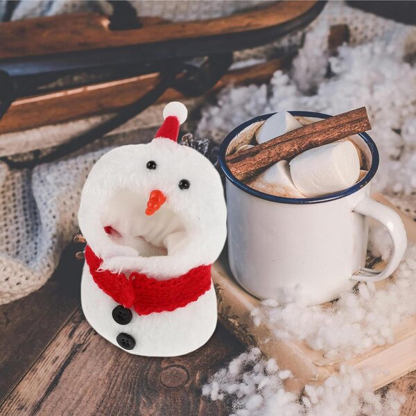 Costume bonhomme de neige per bambole con cappello e sciarpa per decorazioni natalizie