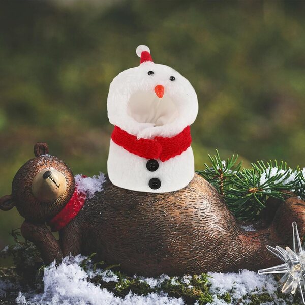 Costume bonhomme de neige per bambole con cappello e sciarpa per decorazioni natalizie