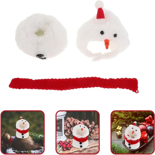 Costume bonhomme de neige per bambole con cappello e sciarpa per decorazioni natalizie