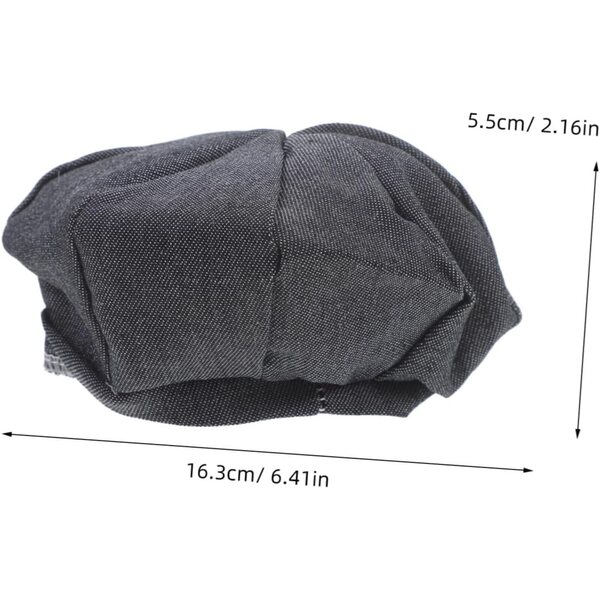 Dunkelgrauer Minihut aus Polyester für 28–33 cm große Puppen, leichtes dekoratives Accessoire