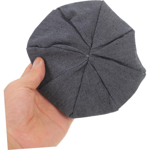 Mini cappello per bambola detective in poliestere grigio scuro, accessorio leggero e resistente