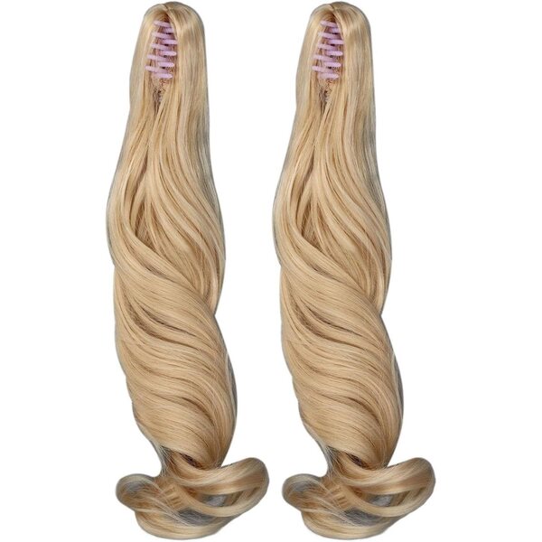 Kikumi Curly Doll Wig Pink Peach sintetica per bambole articolate 2 pezzi