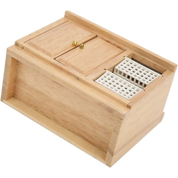 SIXRUN Tavolo da Cucina in Miniatura Casa delle Bambole in Legno di Betulla