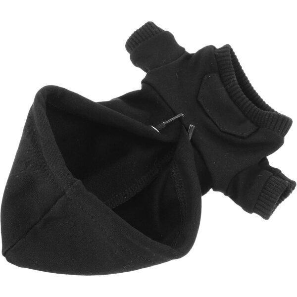 Mini Sweat à Capuche Noir in Cotone per Bambole 10 cm - Accessorio Gioco e Stile