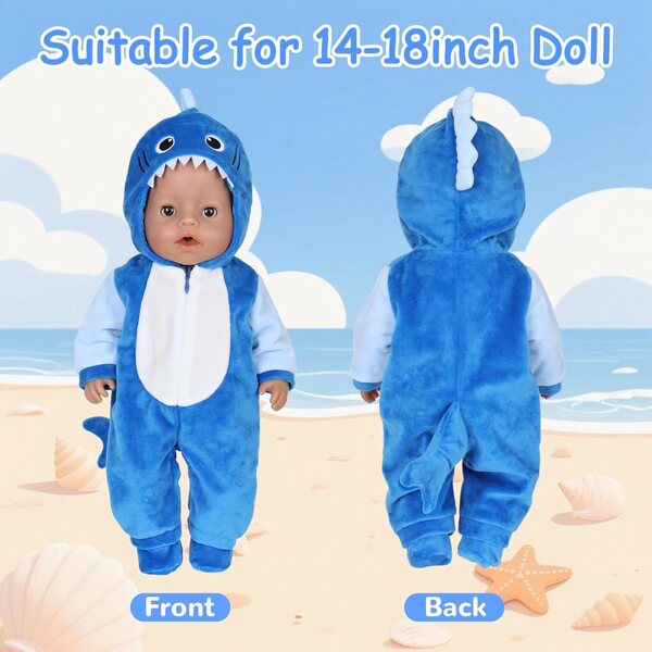 Abbigliamento per bambole squalo da 35 a 45 cm - YAEGIMHT