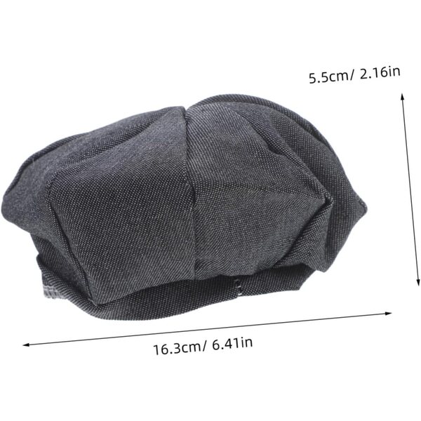 Dunkelgrauer Polyester-Minihut für 28–33 cm große Puppen – dekoratives Accessoire