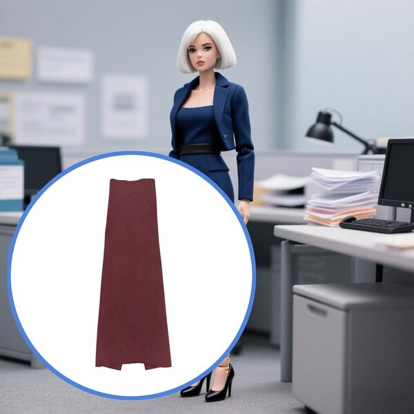 Miniatur-Etuikleid für 1/6 weibliche Figuren 30 cm, elegantes Dunkelrot