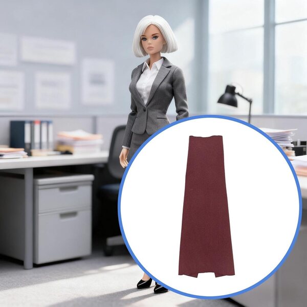 Miniatur-Etuikleid für 1/6 weibliche Figuren 30 cm, elegantes Dunkelrot