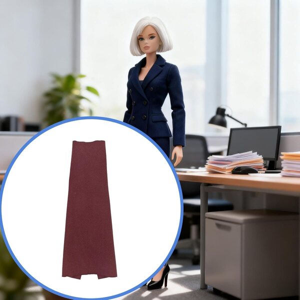 Miniatur-Etuikleid für 1/6 weibliche Figuren 30 cm, elegantes Dunkelrot