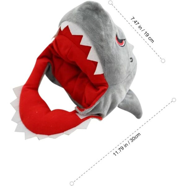 Cappello da squalo in peluche per bambola DECHOUS, accessorio unisex fai-da-te