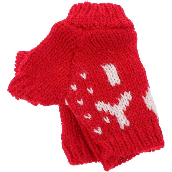 Pull rosso per orso di peluche 30 cm in lana morbida, vestiti creativi e confortevoli
