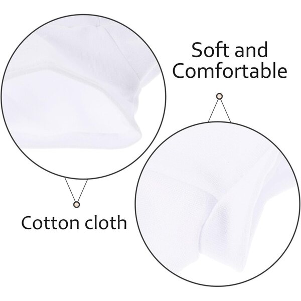 Set mit 6 weißen Baumwoll-T-Shirts für 20 cm große Puppen – bequem und einfach zu tragen