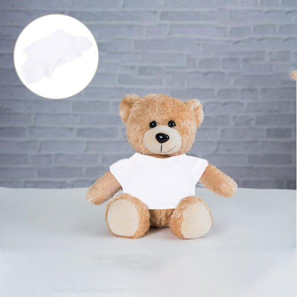 Set mit 6 weißen Baumwoll-T-Shirts für 20 cm große Puppen – bequem und einfach zu tragen
