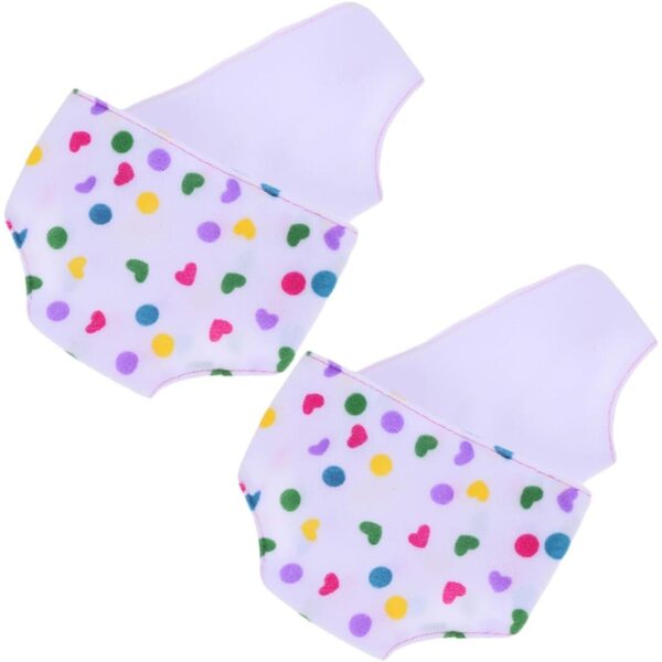 Set 4 Pannolini Lavabili per Bambole, Accessori Gioco Sicuri e Colorati per Bambini