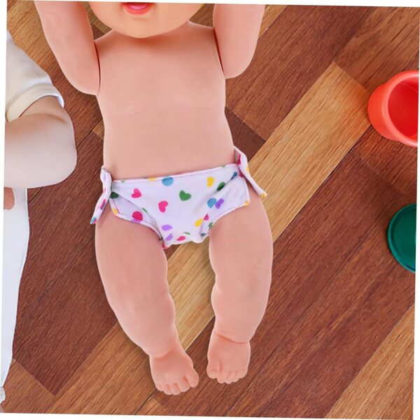 Set 4 Pannolini Lavabili per Bambole, Accessori Gioco Sicuri e Colorati per Bambini