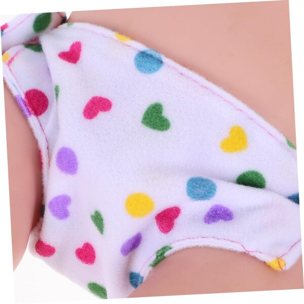 Set 4 Pannolini Lavabili per Bambole, Accessori Gioco Sicuri e Colorati per Bambini