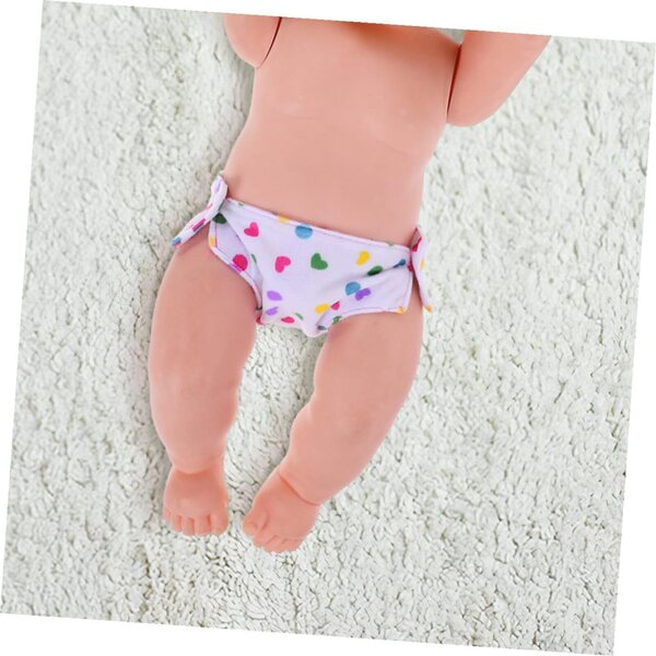 Set mit 4 waschbaren Windeln für Puppen – Rollenspielzubehör, Standardgröße