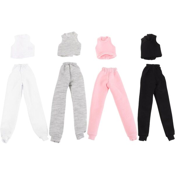 Set 4 Sport Completi per Bambola da 30 cm con Gilet e Pantaloni Assortiti