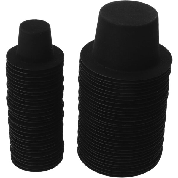 60 Mini Cappelli a Cilindro per Decorazioni DIY e Bambole - 6,5 cm e 4 cm