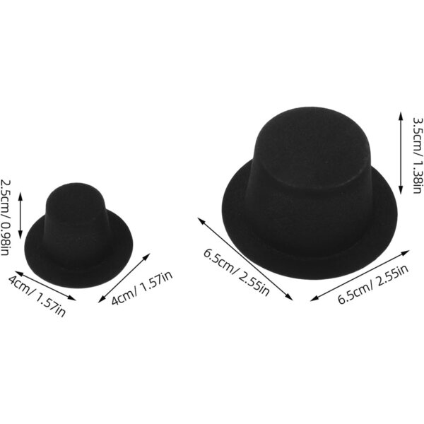 60 Mini-Zylinder für DIY-Dekorationen und Puppen – 6,5 cm und 4 cm